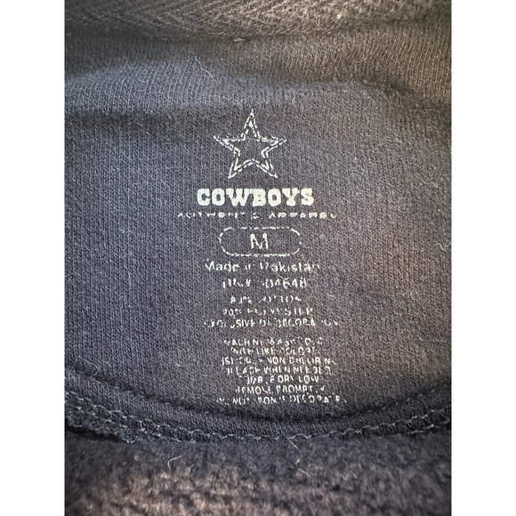 Dallas Cowboys Mens Sweatshirt Size Medium Blue Long Sleeve NFL Crew Neck VTG - Picture 7 of 7